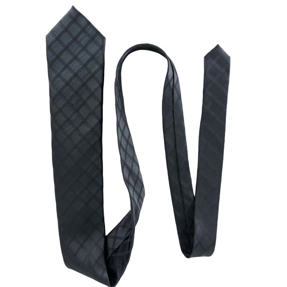 Croft & Barrow Gray Silk Blend Mens Tie Necktie - Picture 4 of 5